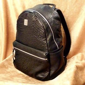 MCM Munchen Black Leather Backpack Vintage Bag M